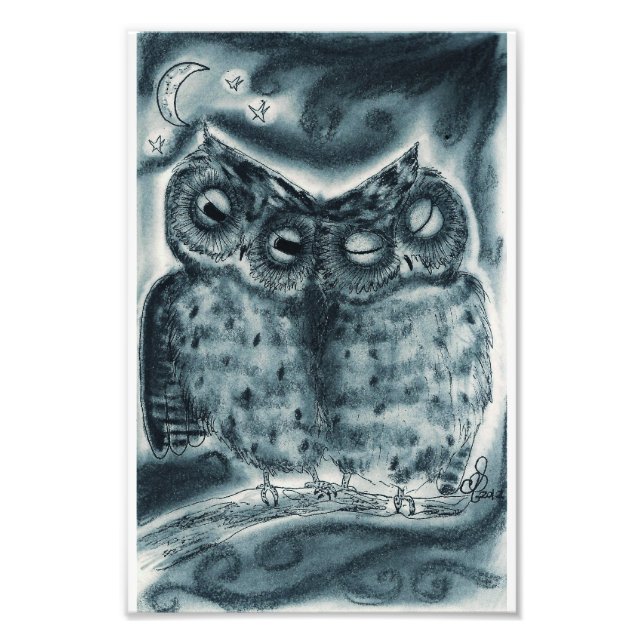 Night Owl Love Photo Print (Front)
