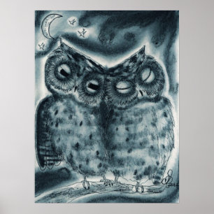 night owl love poster