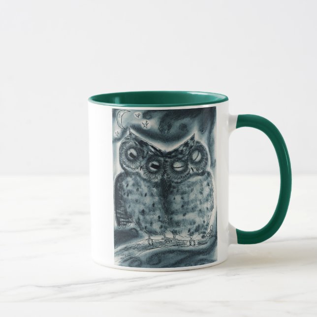 Night Owl Pair - Coffee Mug (Right)