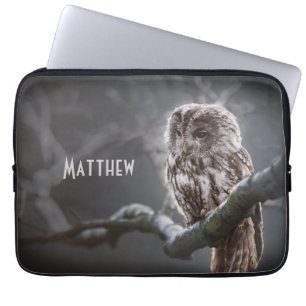 Night Owl Photo Monogram Laptop Sleeve