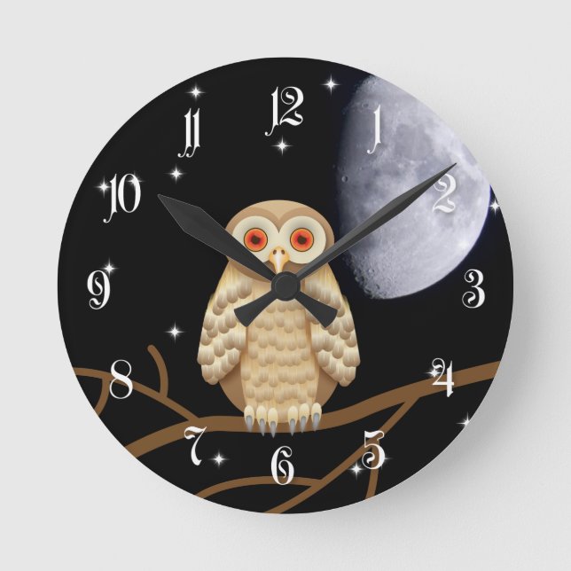 Night owl round clock (Front)