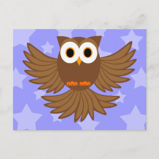 Night Owl Under The Stars Postcard