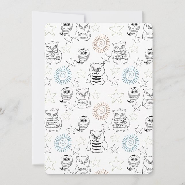 Night Owls Baby Shower Invitation (Front)