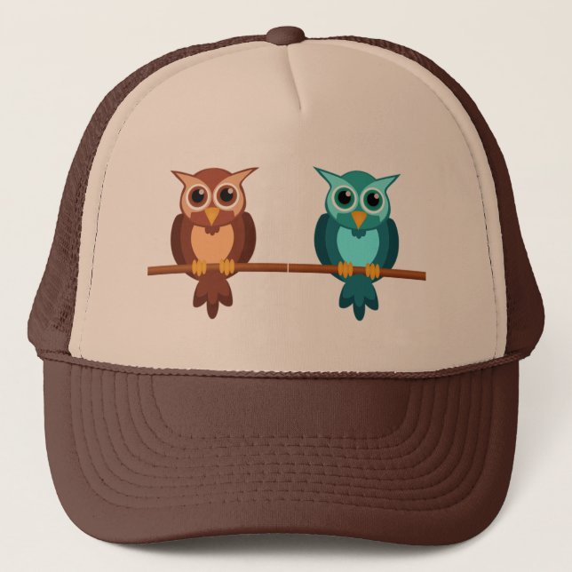 Night 🌃 owls, hat, for sale ! trucker hat (Front)
