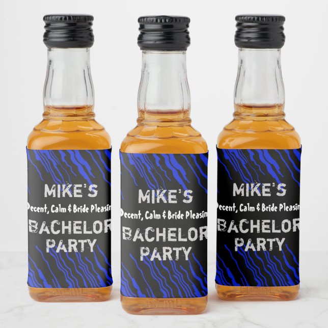 Night Palms Bachelor Party Liquor Bottle Label (Bottles)