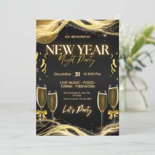 Night Party New Year Invitation