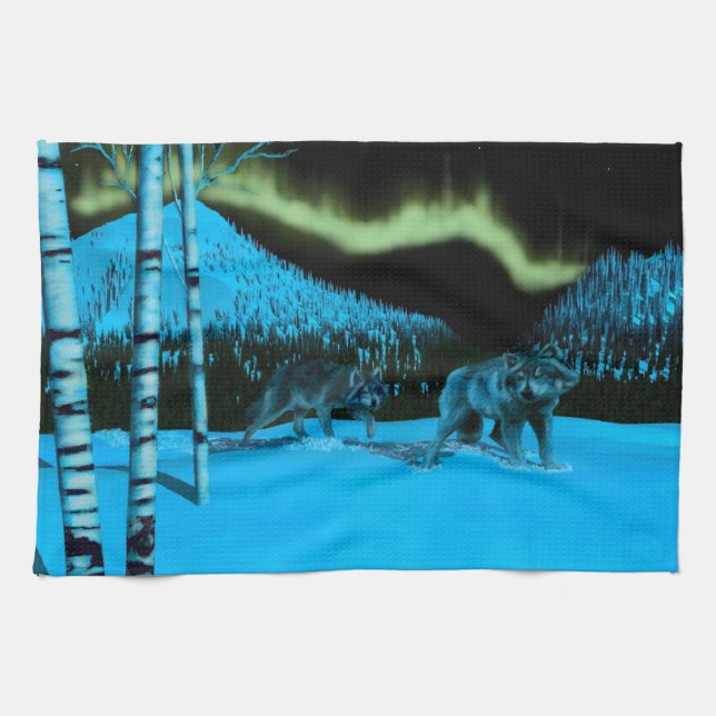 Night Patrol Kitchen Towel (Horizontal)