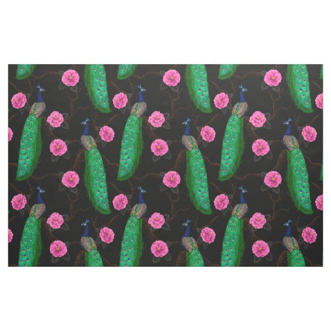Night peacock garden fabric (Fat Quarter)