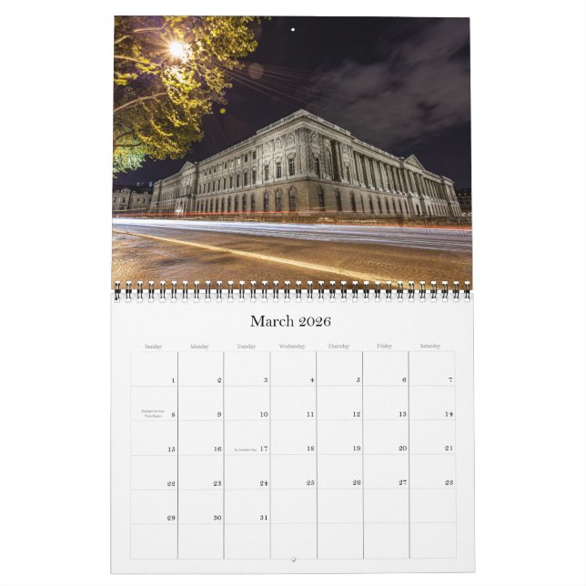 Night Photo 2024 Calendar World Famous Landscape (Mar 2026)