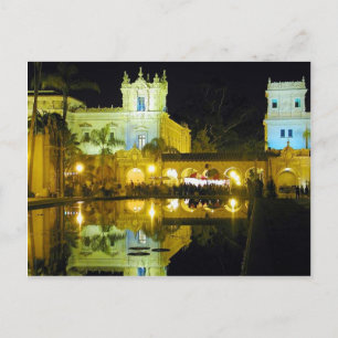 Night Ponds Water Balboa Park Postcard