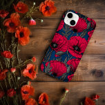 Night poppy garden Case-Mate iPhone 14 plus case<br><div class="desc">Vector pattern made of hand-drawn poppies.</div>