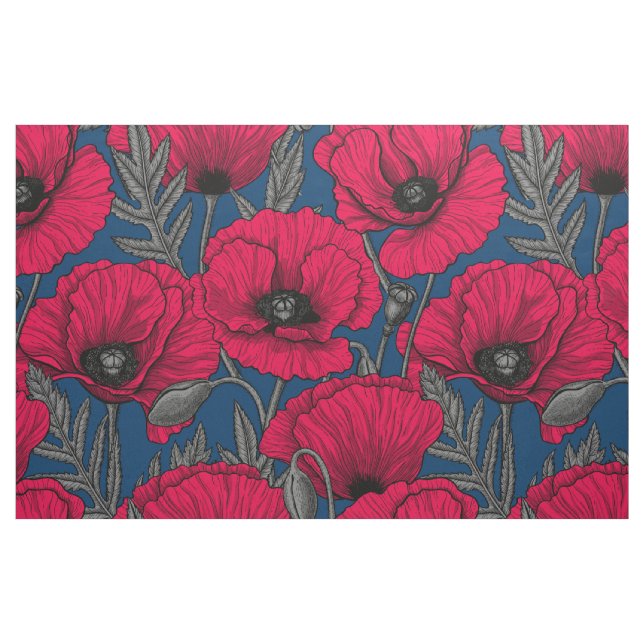 Night poppy garden fabric (Fat Quarter)