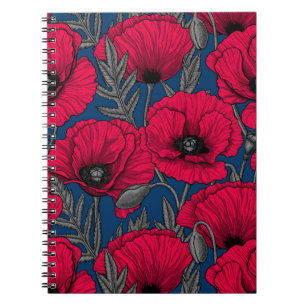 Night poppy garden notebook