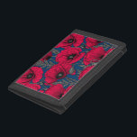 Night poppy garden trifold wallet<br><div class="desc">Vector pattern made of hand-drawn poppies.</div>