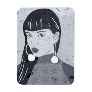 Night Portrait Glance Magnet