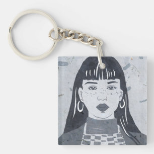Night Portrait Keychain