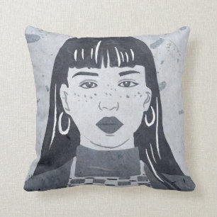 Night Portrait Throw Pillow