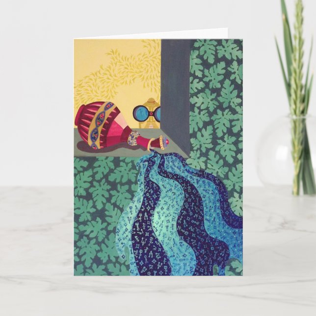Night Pours Out Greeting Card (Front)