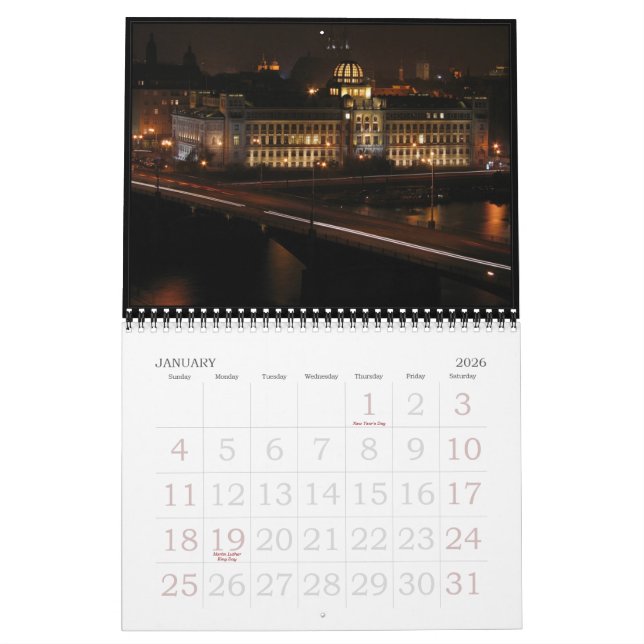 Night Prague 2010 Calendar (Jan 2026)