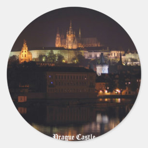 Night Prague Castle Sticker