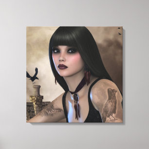 Night Raven Canvas Print