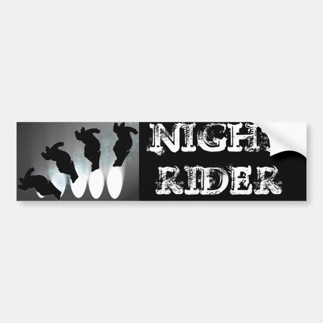 Night Rider Bumper Sticker (Front)