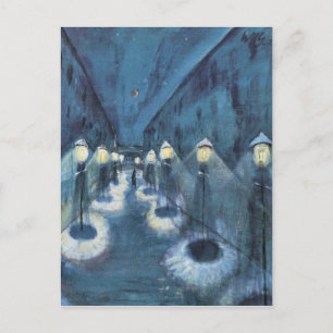 Night road by Walter Gramatte Postcard