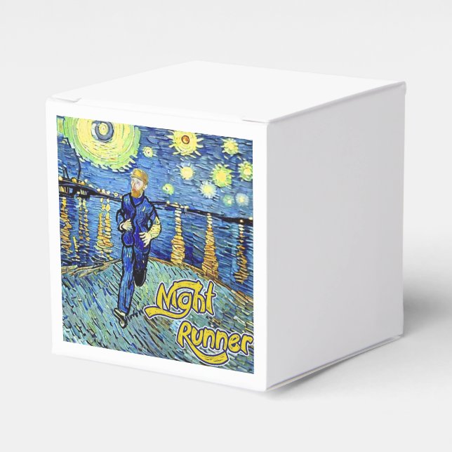 Night Runner Starry Night Favor Box (Front Side)