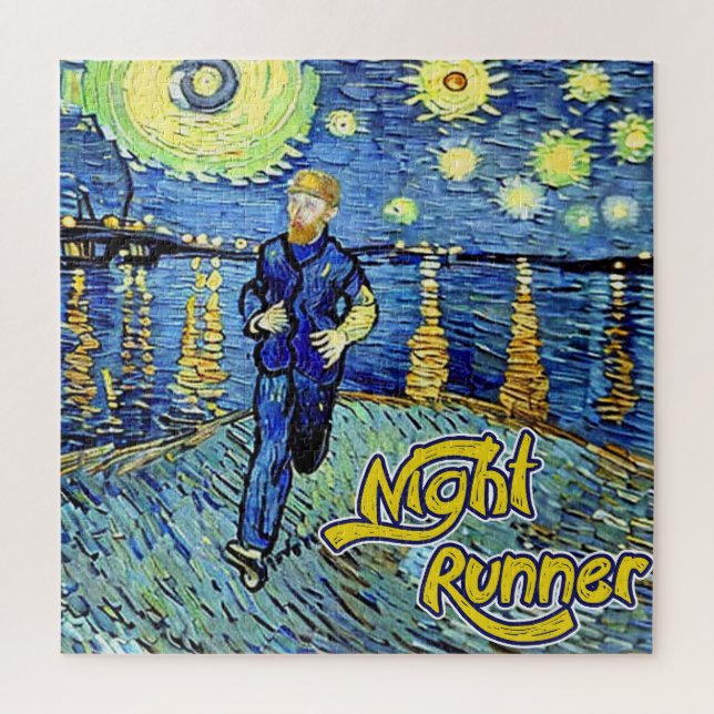 Night Runner Starry Night Jigsaw Puzzle (Vertical)