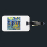 Night Runner Starry Night Luggage Tag<br><div class="desc">You love running at night,  you're a night runner. This beautiful design shows Vincent Van Gogh running in a scene that resembles Starry Night.</div>