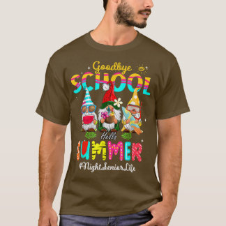 Night Senior Gnome Goodbye School Hello Summer T-Shirt