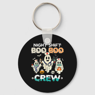Night Shift Boo Boo Crew Nurse Ghost Halloween Nur Keychain