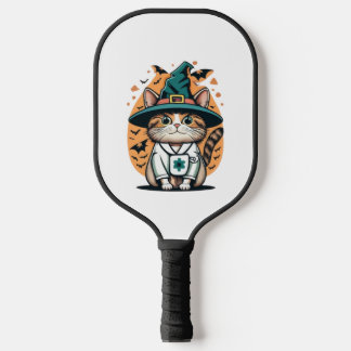Night Shift Feline One Spooky Nurse Cat   Pickleball Paddle
