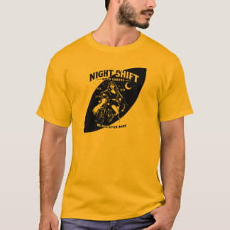 Night Shift Motorcycle Garage Pin Up Style T-Shirt