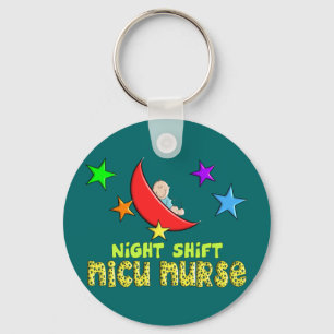 Night Shift NICU NURSE Gifts Keychain