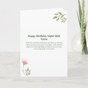 Night Shift Nurse Birthday Card — Happy Birthday