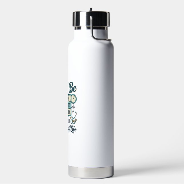 Night Shift Nurse Funny Could Be Friday Vector Des Water Bottle (Left)