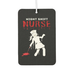 Night Shift Nurse Funny Halloween Classic T-Shirt Air Freshener