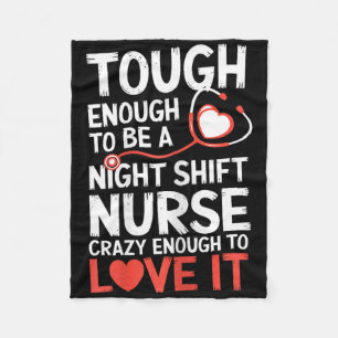 Night Shift Nurse Funny Rn Rt Us Nurse Fleece Blanket