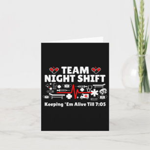 Night Shift Nurse Life Rn Lpn Cna Healthcare Heart Card
