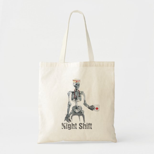 Night Shift Nurse Tote Bag (Front)