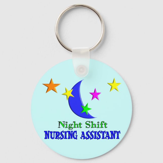Night Shift Nursing Assistant Keychain (Front)