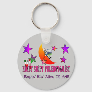 NIght Shift Phlebotomist T-Shirts and Gifts Keychain