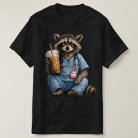 Night Shift Raccoon Nurse , Funny RN Iced Coffee ,