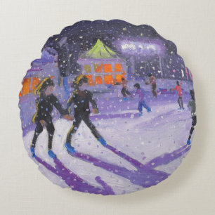 Night skaters Derby 2014 Round Pillow