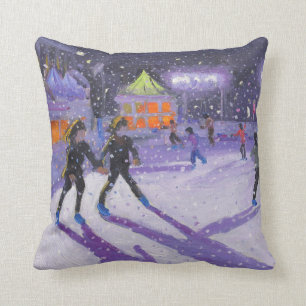 Night skaters Derby 2014 Throw Pillow