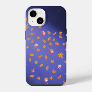 Night Sky Autumn Leaves & Roses iPhone 14 Case