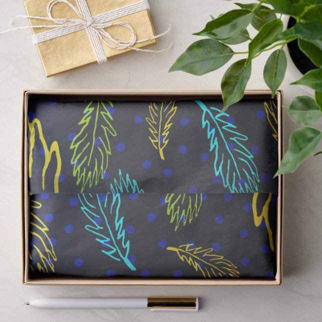 Night Sky Autumn Leaves Set 1 Tissue Paper (Gift)