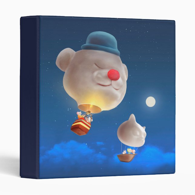 Night Sky Balloon Adventure Binder (Front/Spine)