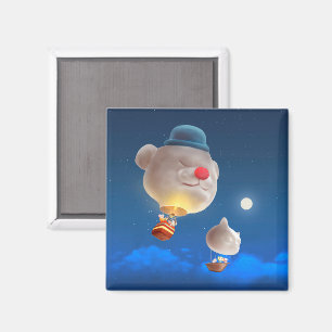 Night Sky Balloon Adventure Magnet